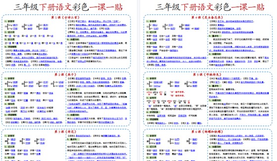 【2026春10页】小学语文《课课贴》3年级下册-免费学习资料下载 - 开学吧