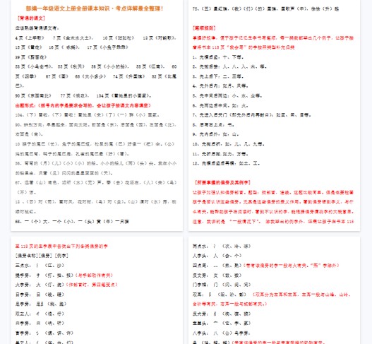 【19页完整版】全册课本知识·考点详解最全整理【高清直接可打印】-免费学习资料下载 - 开学吧
