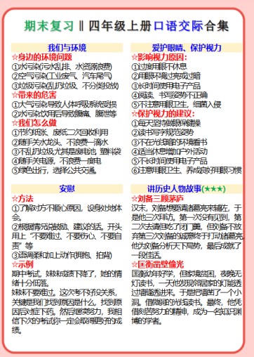 206份！口语交际最新整理持续更新版-高清完整-免费学习资料下载 - 开学吧
