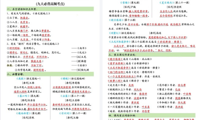 【12页高清完整版】【四上语文全册常考知识点汇总】-免费学习资料下载 - 开学吧