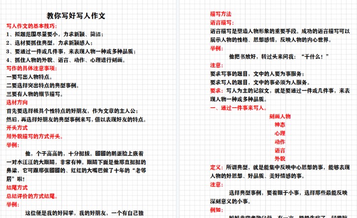【5页高清完整版】五年级下册语文教你写好(写人作文)-免费学习资料下载 - 开学吧