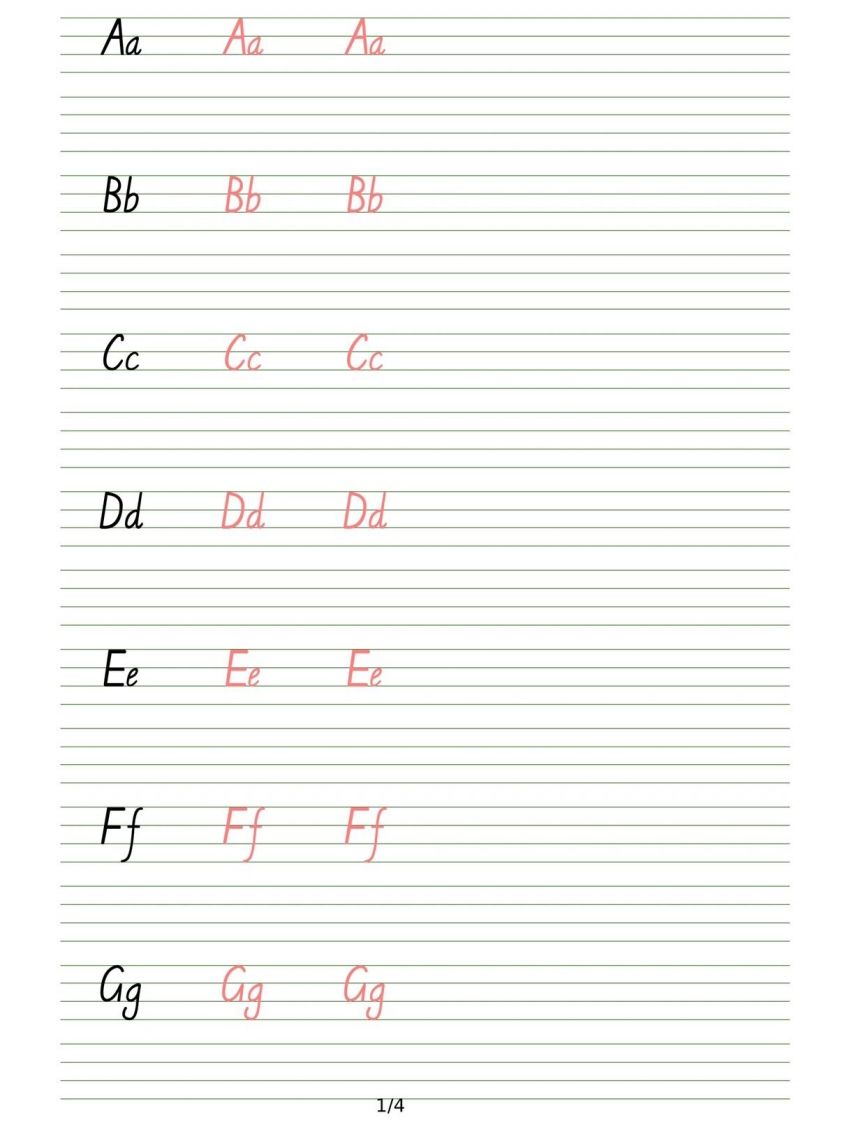 【英语】英文字帖-英文26个字母描红练习-小初高学习资料下载_真题试卷 - 开学吧资料库