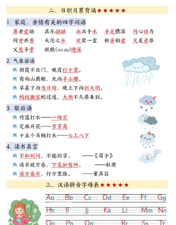 【2026春15页】一年级（下）语文 寒假预习知识点汇总-免费学习资料下载 - 开学吧