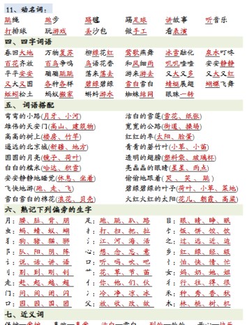 【2026寒假12页】一年级（下）语文+重点知识预习2026春-免费学习资料下载 - 开学吧