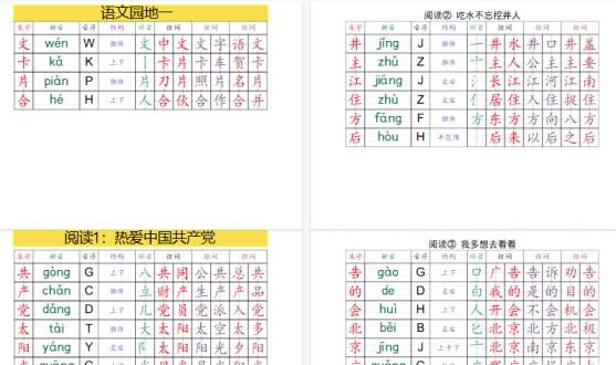 【18页完整版】一年级下册语文【课课贴】-免费学习资料下载 - 开学吧