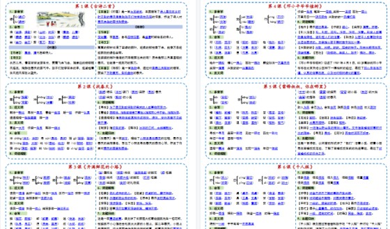 【9页完整版】小学语文《课课贴》2年级下册-免费学习资料下载 - 开学吧