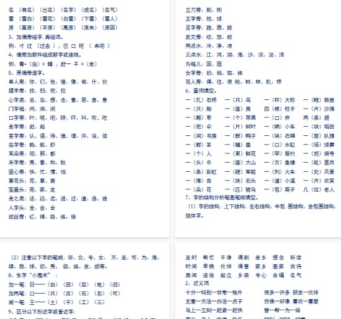 【8页完整版】一年级语文上册考试重点字.字母.字词.词语知识点汇总-免费学习资料下载 - 开学吧