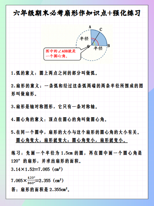 7份！扇形最新整理持续更新版-高清完整-开学吧