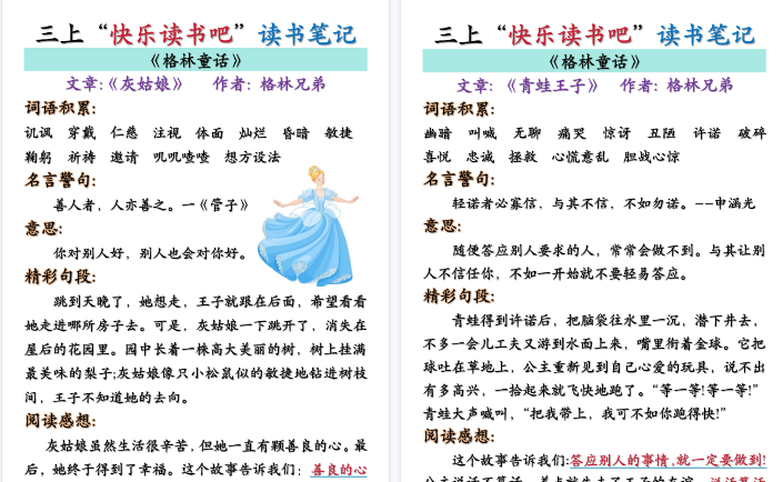 【35页高清完整版】三上语文快乐读书吧读书笔记+知识点-小初高学习资料下载_真题试卷 - 开学吧资料库