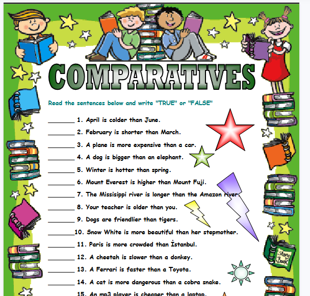 comparatives 2【完整可直接打印】语法作业纸63套-开学吧