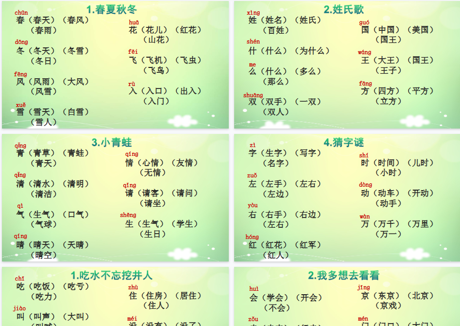 【30页完整版】生字组词大全资料【高清直接可打印】-开学吧