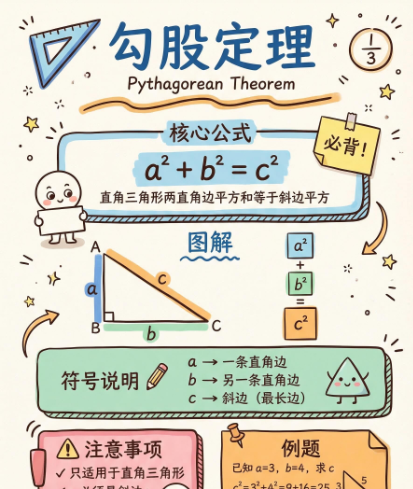 【2026春】初中数学-《勾股定理》高彩图-小初高学习资料下载_真题试卷 - 开学吧资料库
