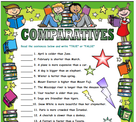 comparatives 2【完整可直接打印】语法作业纸63套-开学吧