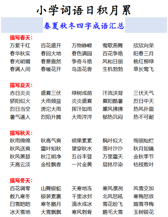 521份！词语最新整理持续更新版-高清完整-开学吧