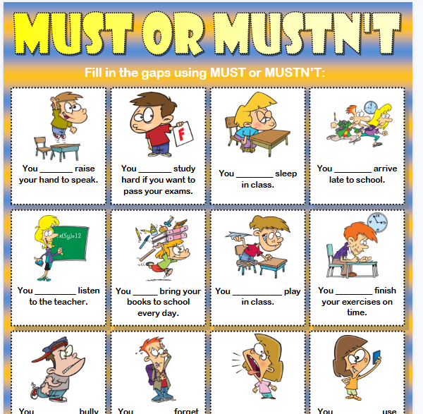 must mustnt【完整可直接打印】24套语法练习纸全套-开学吧