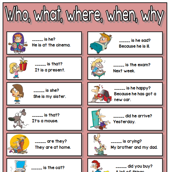 特殊疑问词【完整可直接打印】24套语法练习纸全套-开学吧