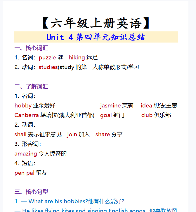 10份！知识总结最新整理持续更新版-高清完整-开学吧