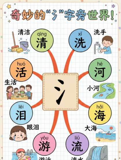 【2026春】小学常用偏旁汉字高彩图-小初高学习资料下载_真题试卷 - 开学吧资料库