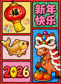 元旦-庆元旦迎新年手抄报-高清可直接打印无水印版本-开学吧