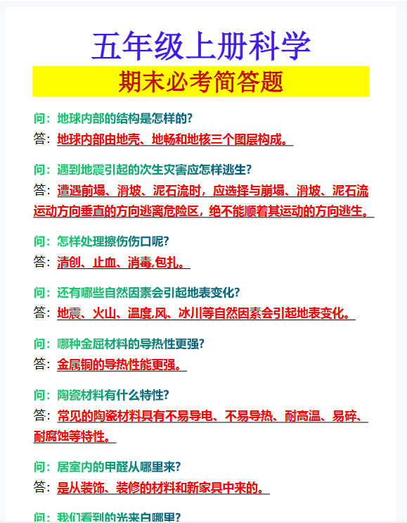 4份!简答题最新整理持续更新版-高清完整-开学吧