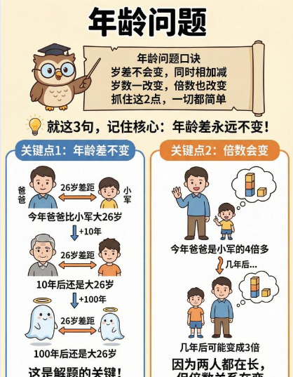 【2026春】年龄问题口诀高彩版-小初高学习资料下载_真题试卷 - 开学吧资料库