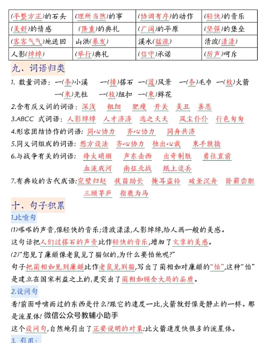 2025秋季五上语文期中高频考点-开学吧