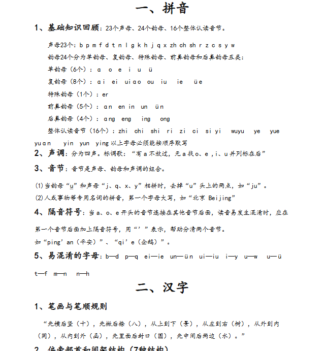 【33页新版】最完整的小学语文知识总结(小升初专用)【高清完整版】-开学吧