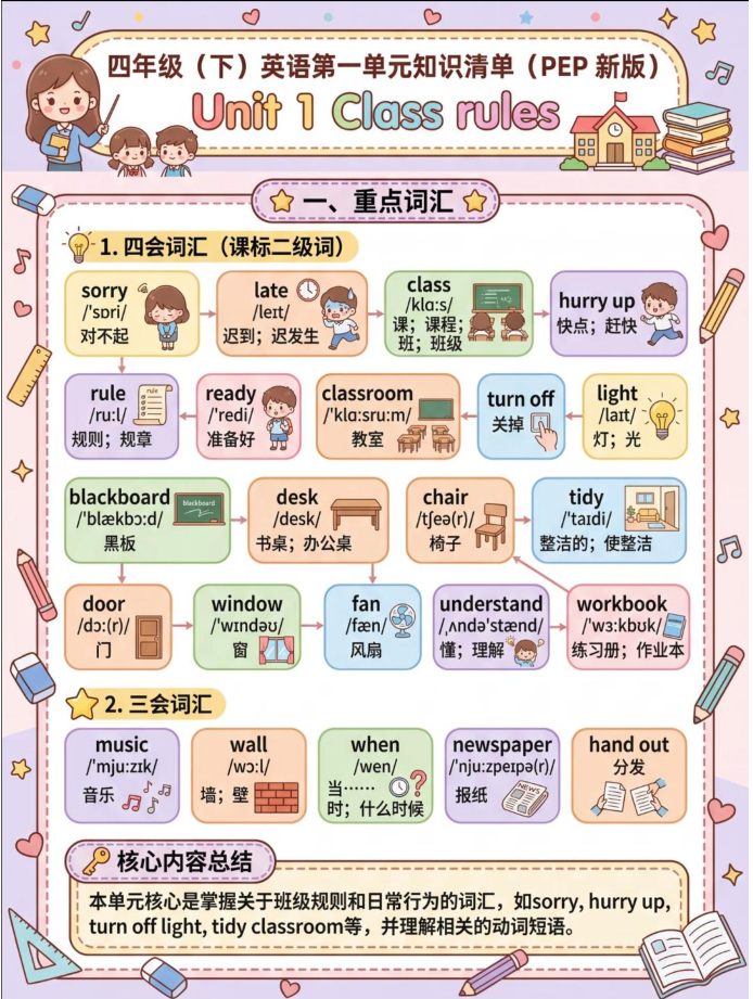四下人教英语知识画报-教学网