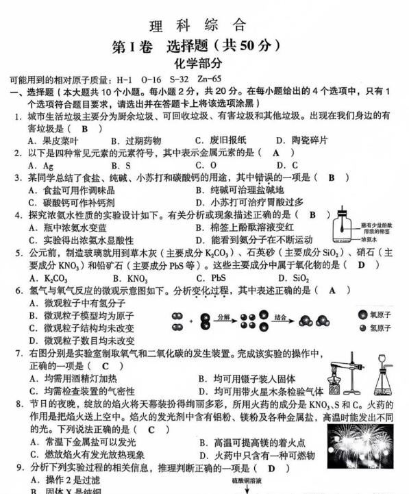 【迎战2026中考】山西中考卷扫描版-高清无水印可直接打印【完整打包版】-开学吧
