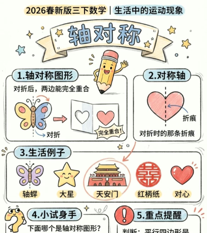 【2026春新版】三年级下册轴对称【高彩板】-小初高学习资料下载_真题试卷 - 开学吧资料库