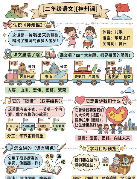 【2026春】二下语文《神州谣》高彩图-小初高学习资料下载_真题试卷 - 开学吧资料库