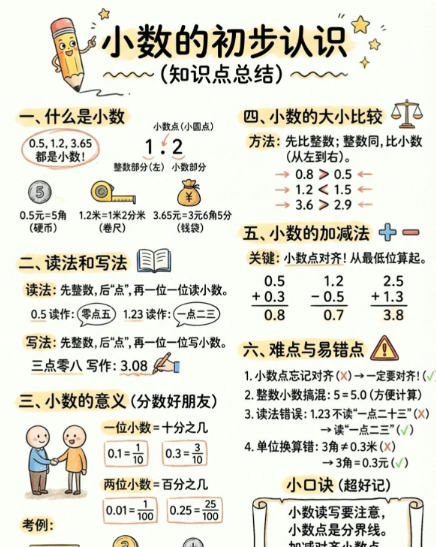 【2026春新版】三年级下册小数初步认识【高彩板】-小初高学习资料下载_真题试卷 - 开学吧资料库