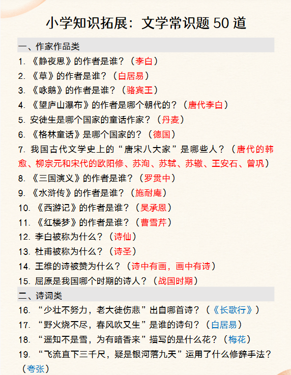 113份！知识拓展最新整理持续更新版-高清完整-开学吧