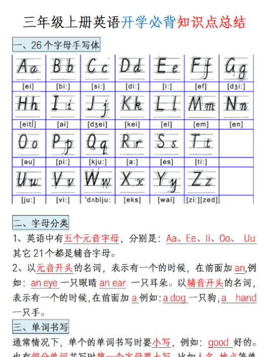 三上英语知识点归纳总结（全国通用版）-开学吧