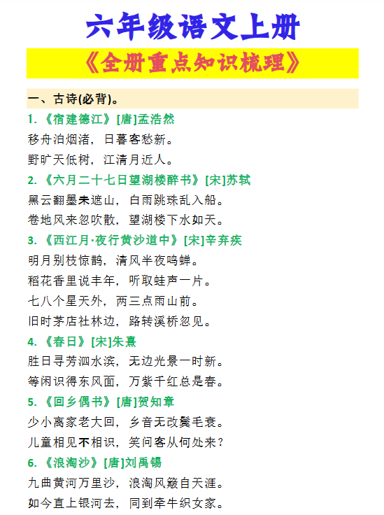 190份！重点知识最新整理持续更新版-高清完整-开学吧