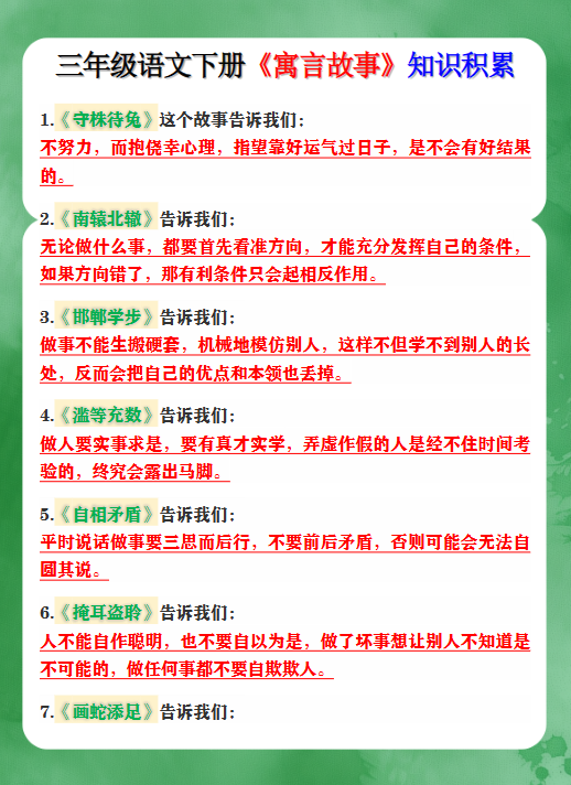 21份！寓言故事最新整理持续更新版-高清完整-开学吧