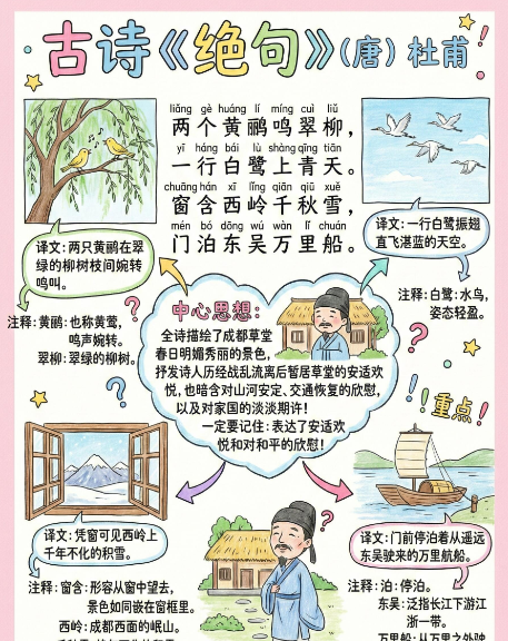 【2026春】二下语文今日背诵古诗二首高彩图-小初高学习资料下载_真题试卷 - 开学吧资料库