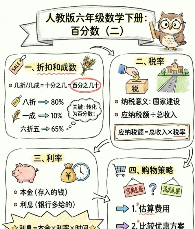 【2026春新版】六年级下册百分数【高彩板】-免费学习资料下载 - 开学吧