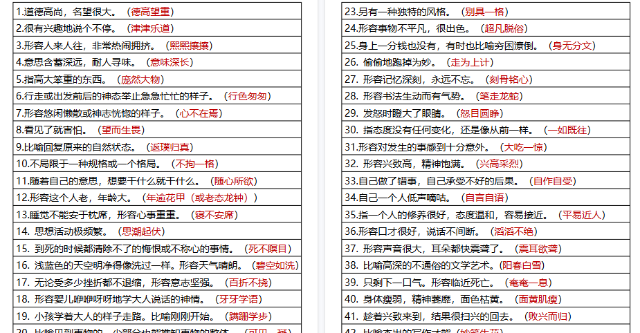 六年级上册语文根据意思写成语-小初高学习资料下载_真题试卷 - 开学吧资料库